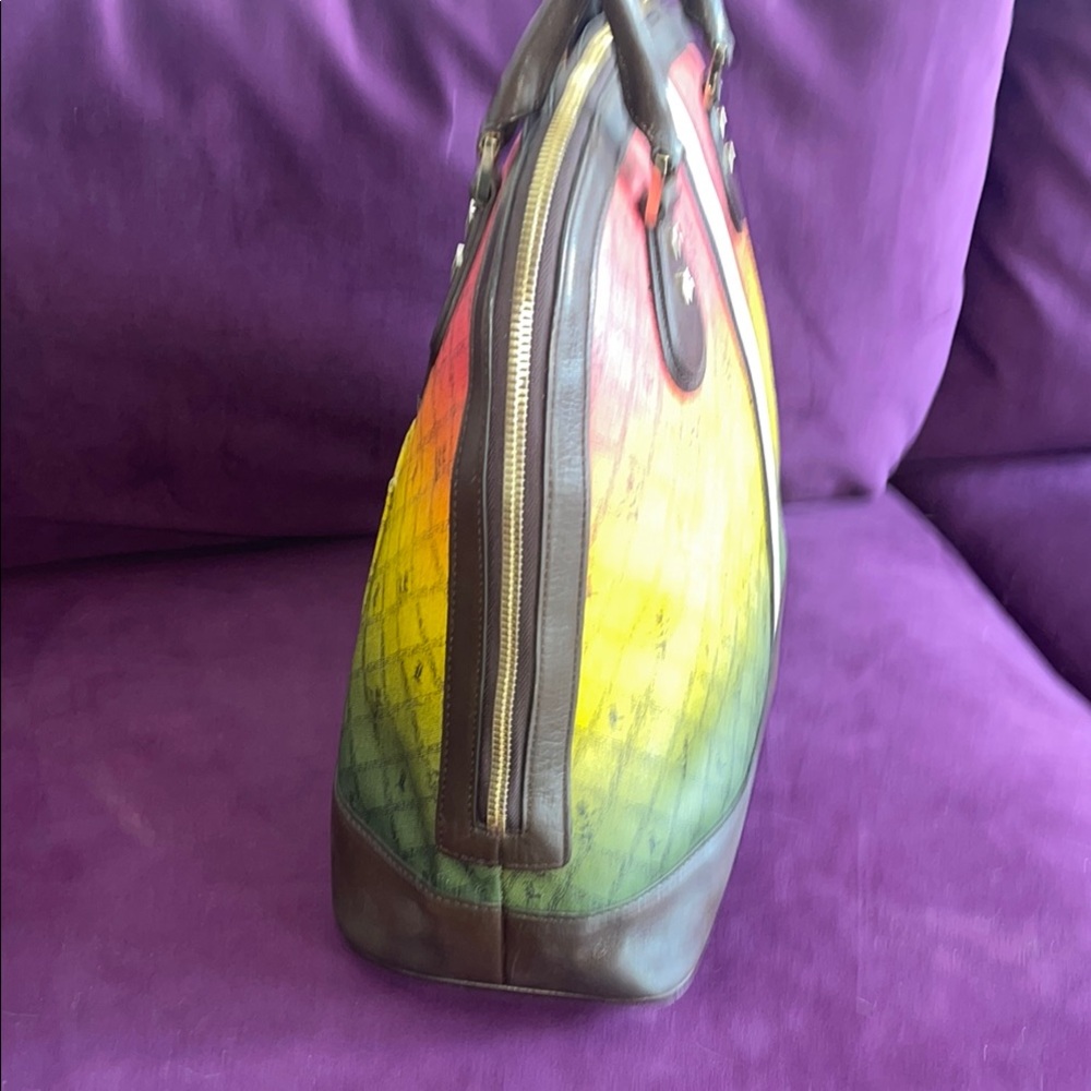 Sale 🔥 L.A.M.B. Rasta Ombré Kingston Luxury Leather Bag. Extra Large. - Picture 7 of 13